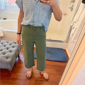 Old Navy olive green wide leg pants